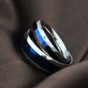 Stainless Steel Thin Blue line Titanium Rings