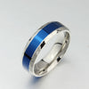 Stainless Steel Thin Blue line Titanium Rings