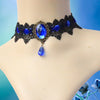 Victorian Gothic Lace Crystal Choker