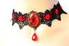 Victorian Gothic Lace Crystal Choker