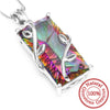 Genuine Rainbow Topaz Pendant