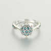 Sapphire Blue Stone Turtle Ring