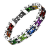 Rainbow Steel Biker Chain Bracelet